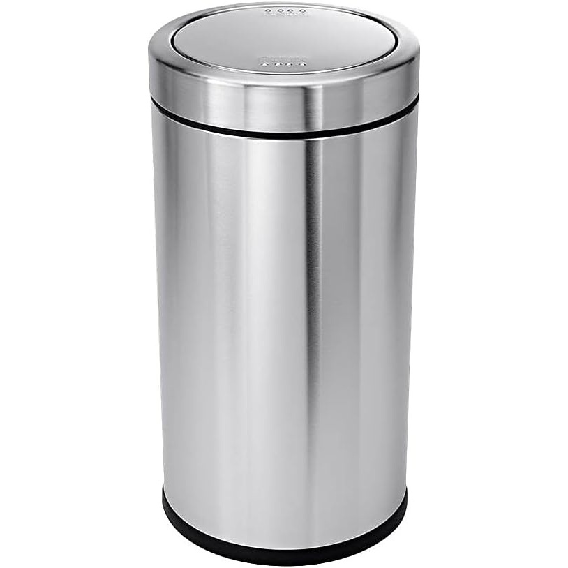 image:imagesimplehuman 55 Liter 145 Gallon Commercial Swing Top Trash Can ADACompliant 1120 Gallons Brushed Stainless Steel55 Liter