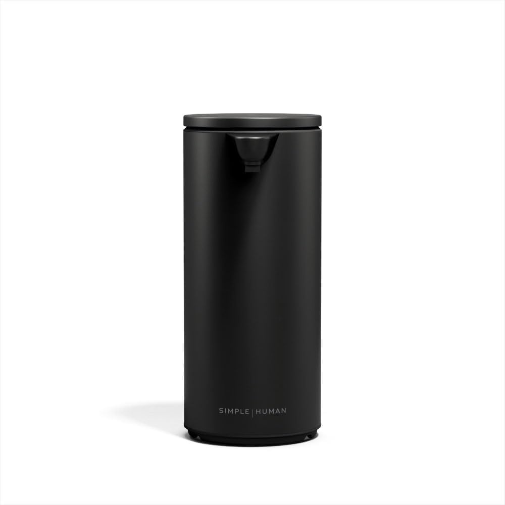 image:imagesimplehuman Liquid Sensor Pump 9 oz Automatic Soap Dispenser for Kitchen and Bathroom Touchless Motion Sensor Variable Dispense Rechargeable NoDrip Spout HighGrade Matte Black SteelMatte Black