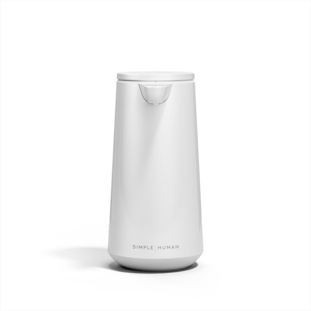 image:imagesimplehuman Sensor Pump Foam 10 oz Automatic Foaming Soap Dispenser for Kitchen and Bathroom Touchless Motion Sensor Variable Dispense Rechargeable Aerating Foam Pump Brushed Stainless SteelWhite