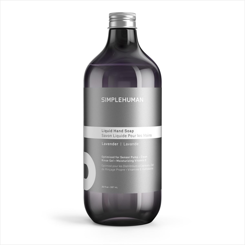 image:imagesimplehuman Spring Water Liquid Hand Soap Refill Bottle 30 fl oz Gentle amp Refreshing Fresh Floral Aroma Moisturizing Vitamin E Sulfate amp Paraben Free Optimized for simplehuman Sensor PumpLavender