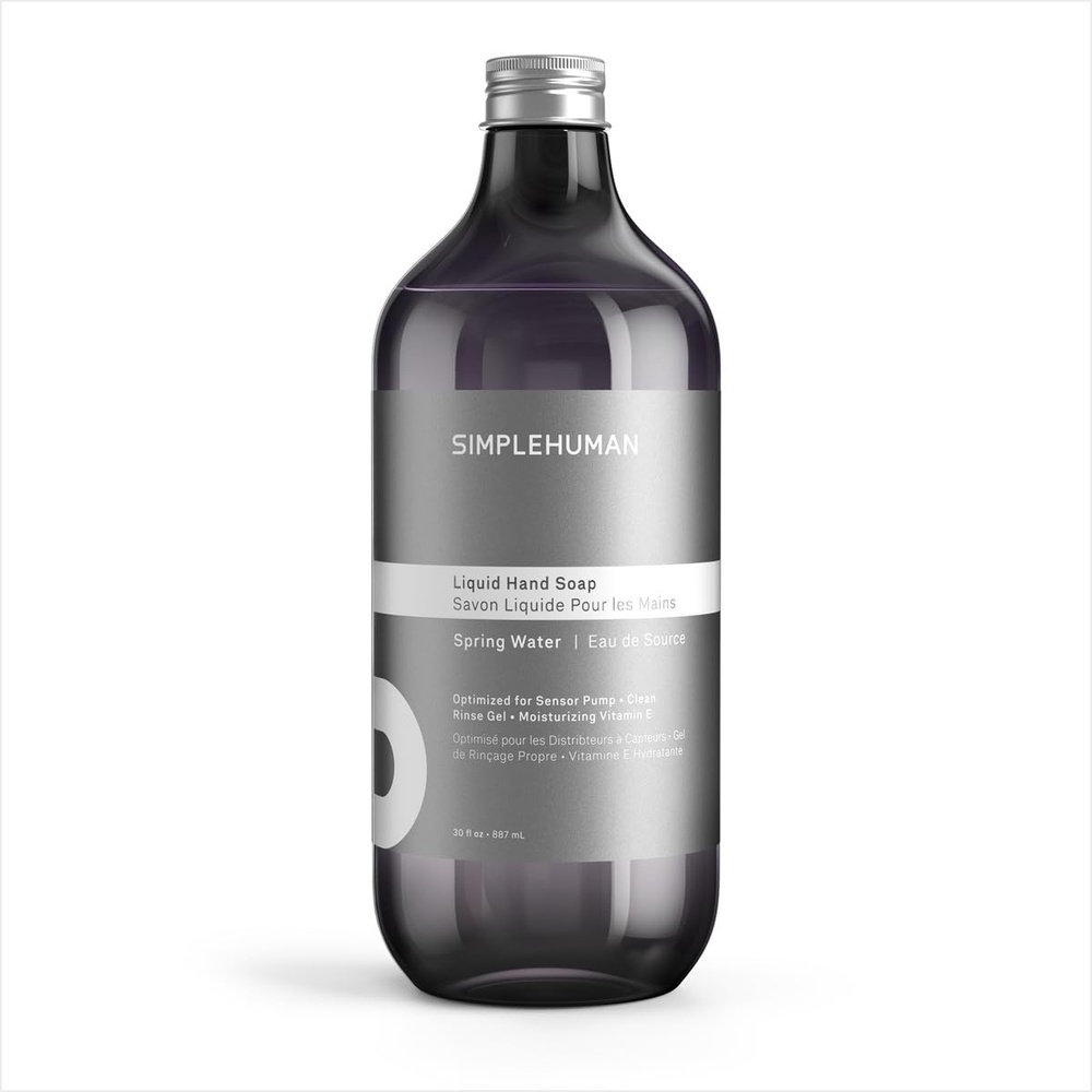image:imagesimplehuman Spring Water Liquid Hand Soap Refill Bottle 30 fl oz Gentle amp Refreshing Fresh Floral Aroma Moisturizing Vitamin E Sulfate amp Paraben Free Optimized for simplehuman Sensor PumpSpring Water