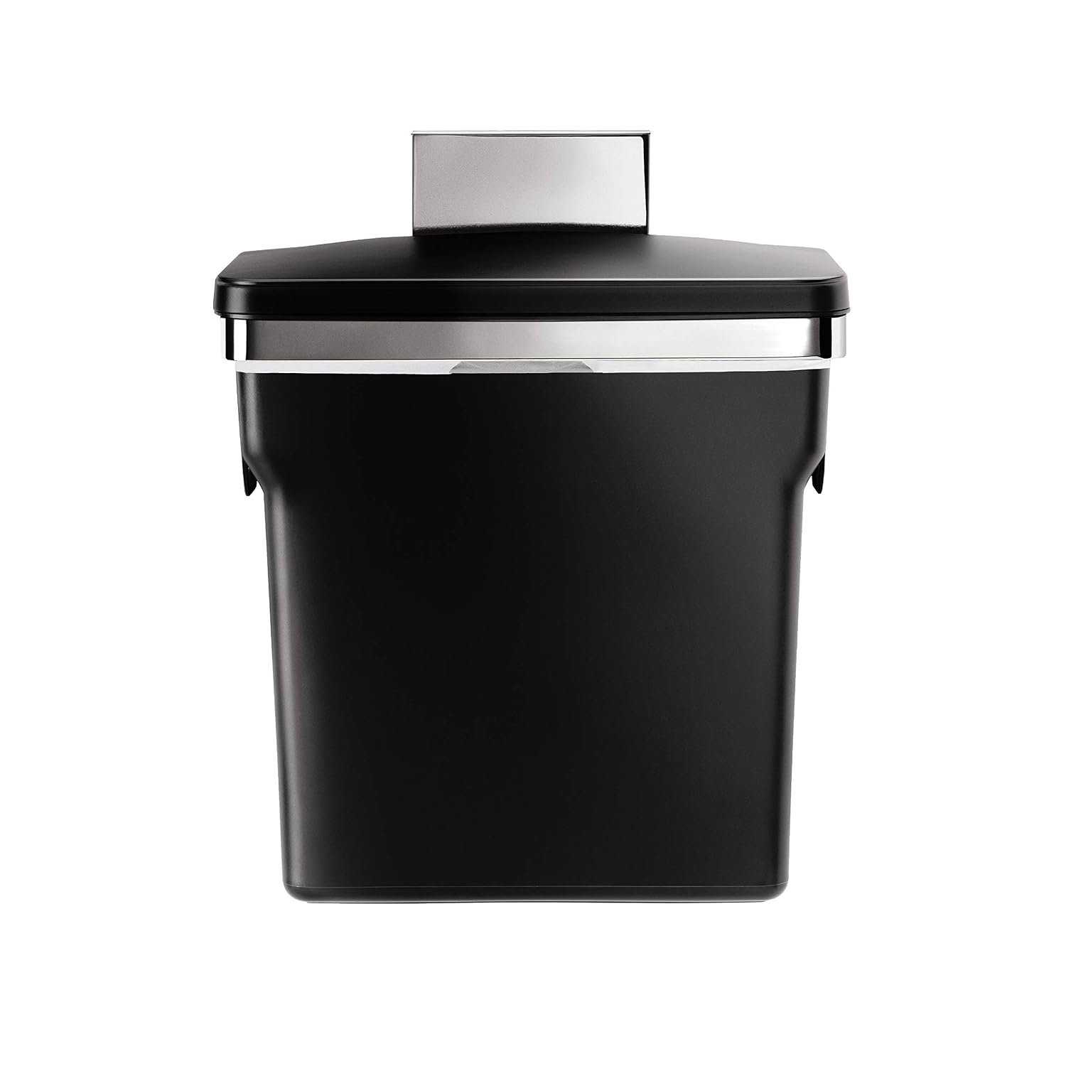 image:imagesimplehuman 35 Liter 93 Gallon Dual Compartment Under Counter Kitchen Cabinet PullOut Recycling Bin and Trash Can Chrome10L InCabinet