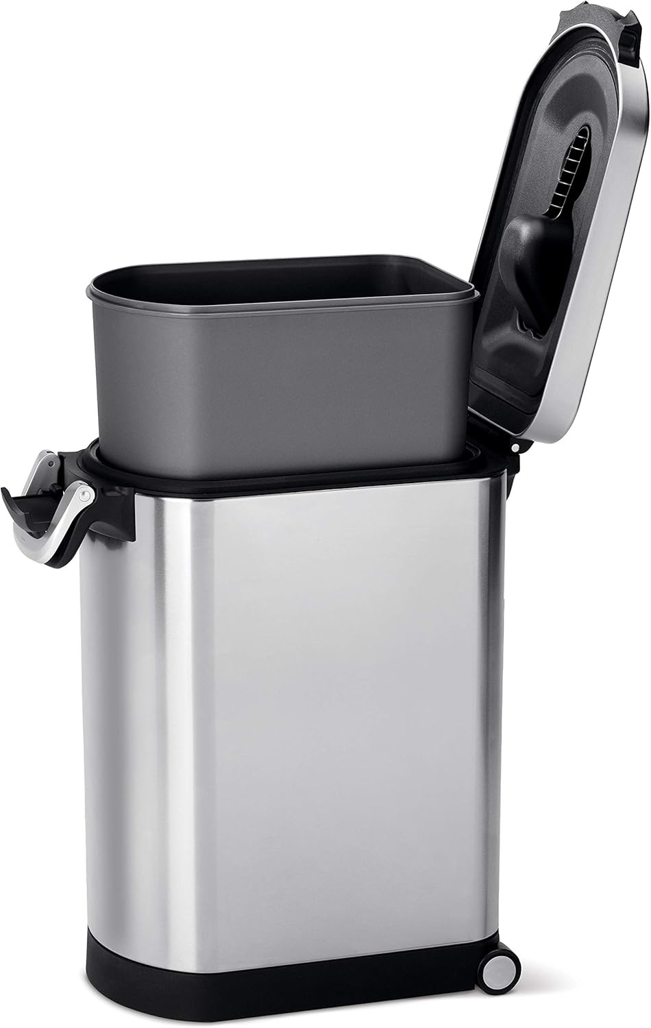 image:imagesimplehuman 35 Liter 40 lb 181 kg XLarge Pet Food Storage Container for Dog Food Cat Food and Bird Feed Brushed Stainless SteelBrushed Stainless Steel