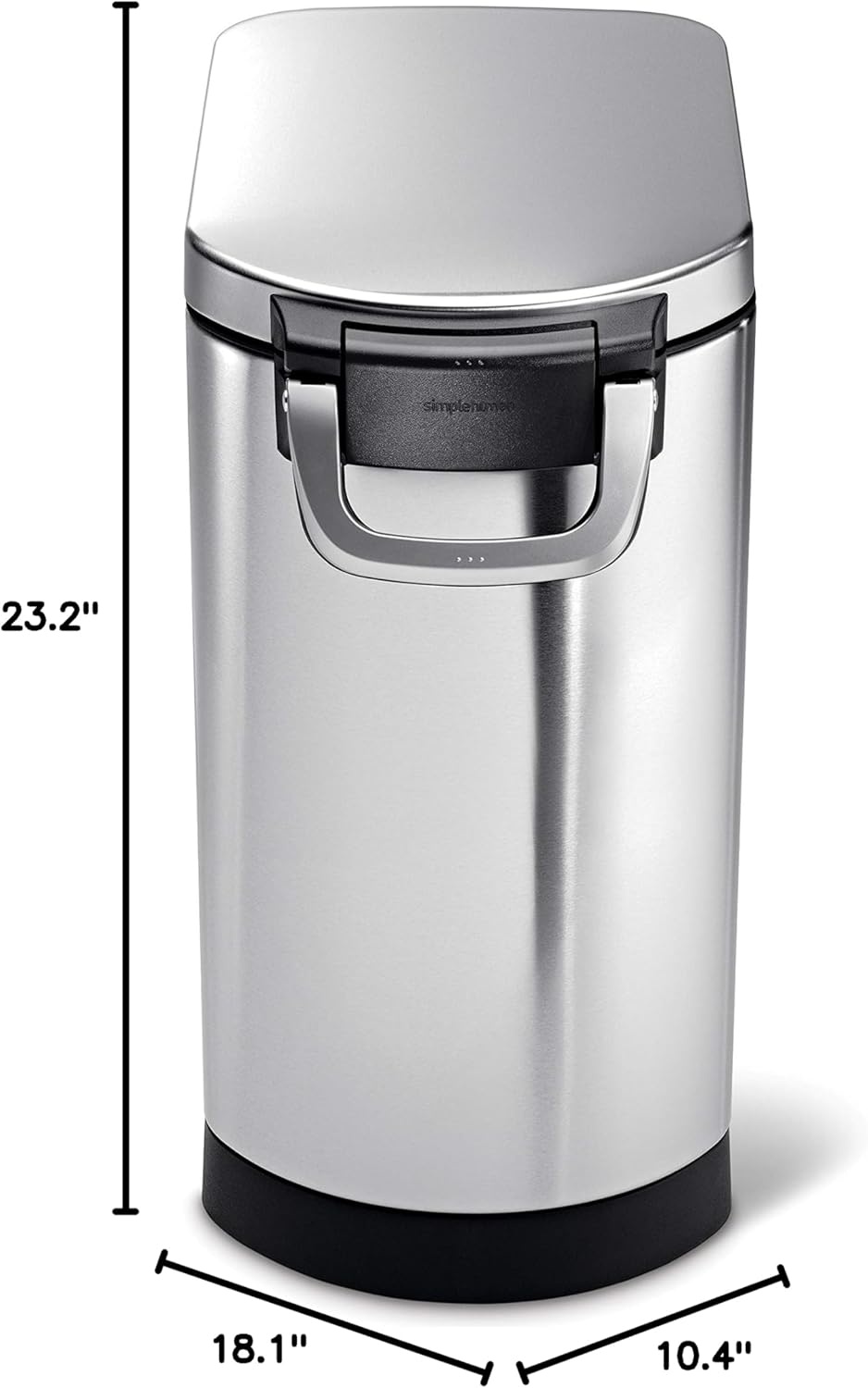 image:imagesimplehuman 35 Liter 40 lb 181 kg XLarge Pet Food Storage Container for Dog Food Cat Food and Bird Feed Brushed Stainless SteelBrushed Stainless Steel