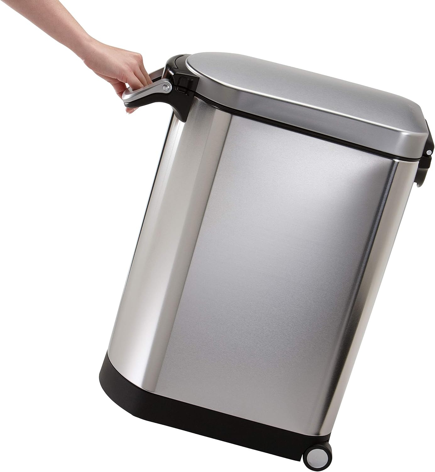 image:imagesimplehuman 35 Liter 40 lb 181 kg XLarge Pet Food Storage Container for Dog Food Cat Food and Bird Feed Brushed Stainless SteelBrushed Stainless Steel