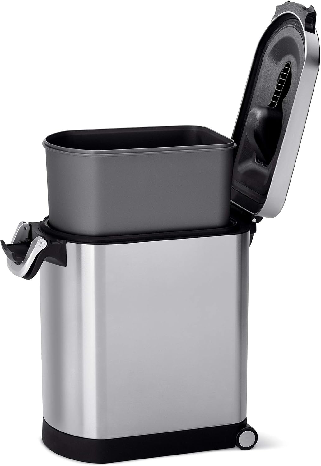 image:imagesimplehuman 35 Liter 40 lb 181 kg XLarge Pet Food Storage Container for Dog Food Cat Food and Bird Feed Brushed Stainless SteelBrushed Stainless Steel