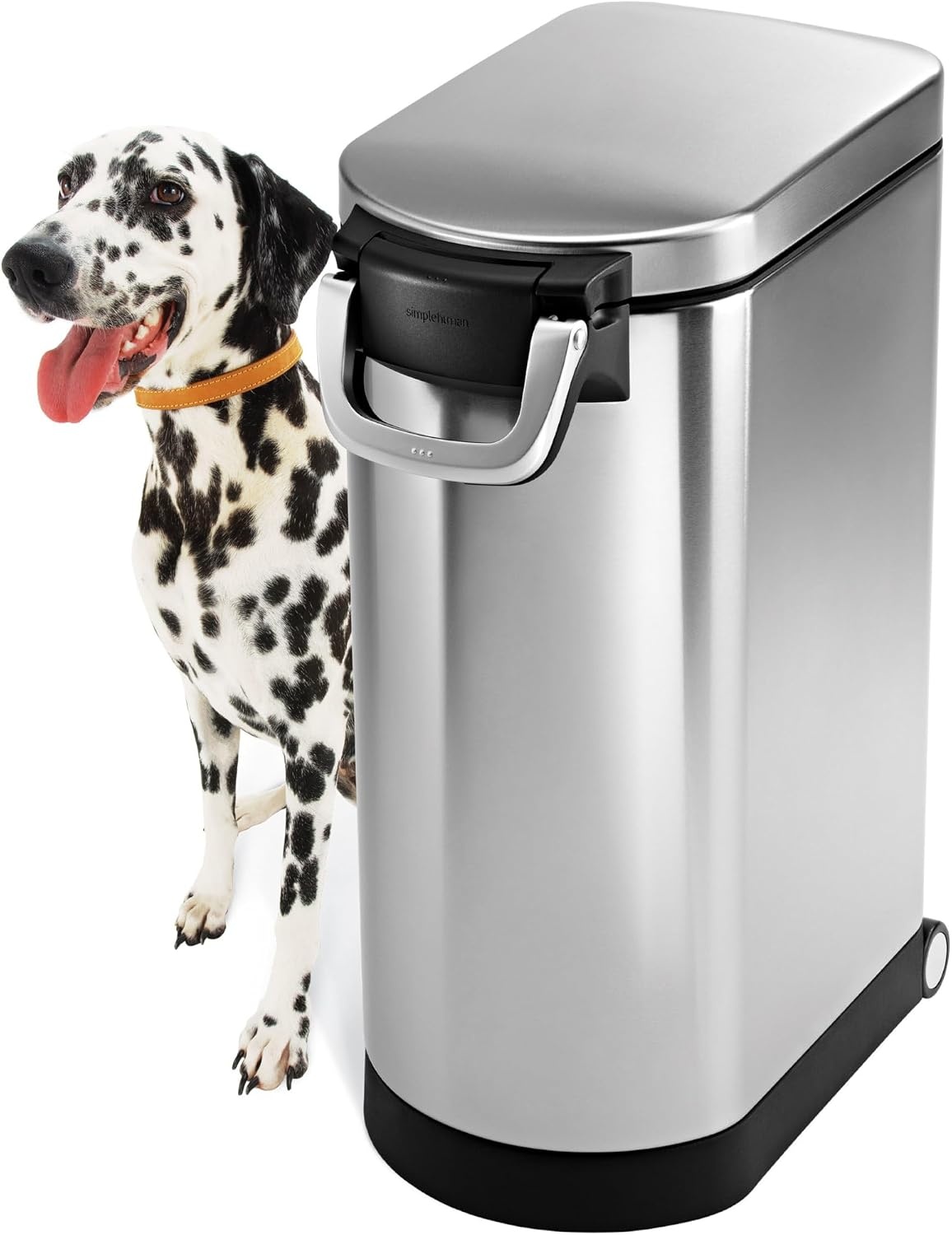 image:imagesimplehuman 35 Liter 40 lb 181 kg XLarge Pet Food Storage Container for Dog Food Cat Food and Bird Feed Brushed Stainless SteelBrushed Stainless Steel