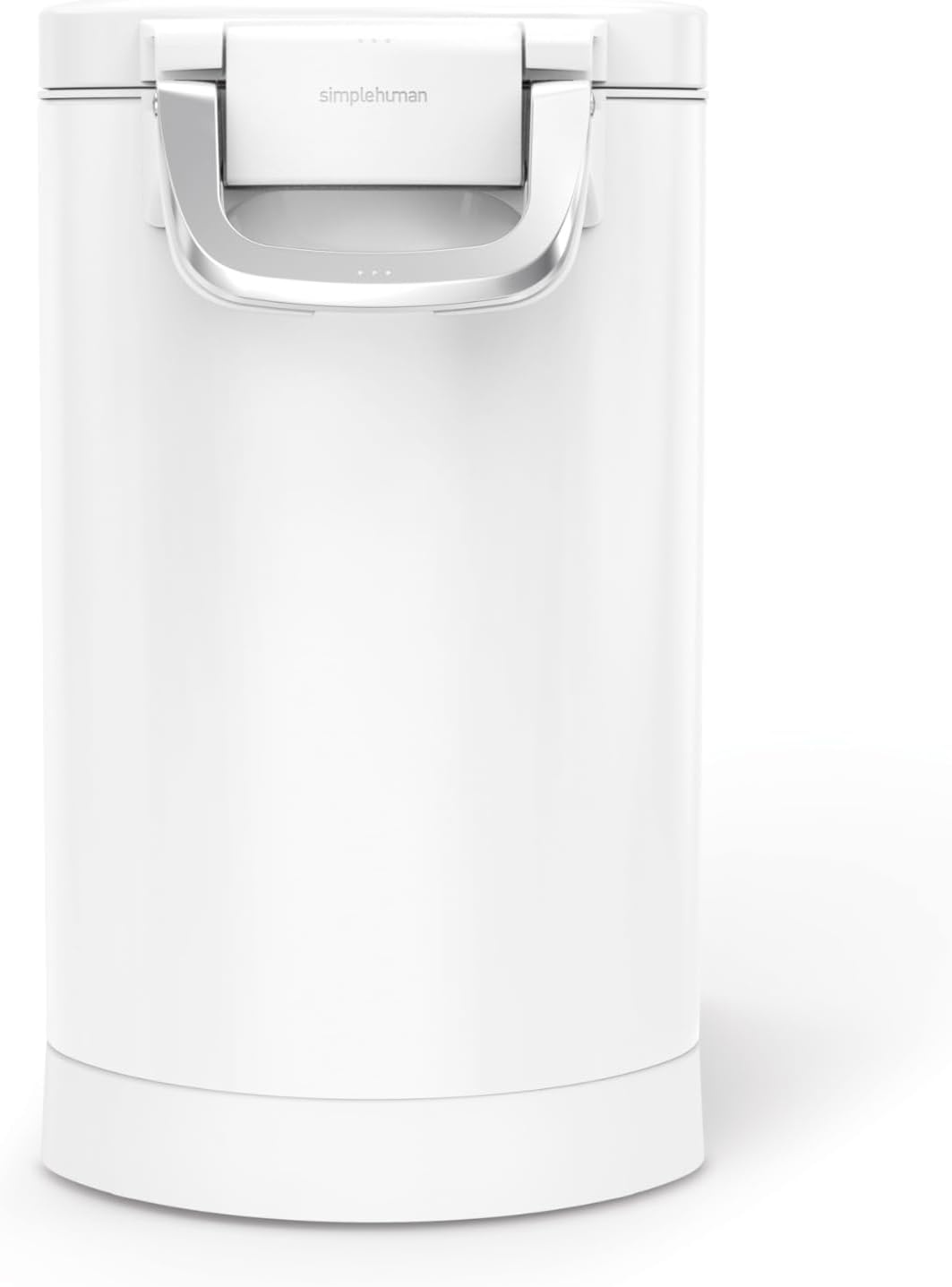 image:imagesimplehuman 35 Liter 40 lb 181 kg XLarge Pet Food Storage Container for Dog Food Cat Food and Bird Feed Brushed Stainless SteelWhite