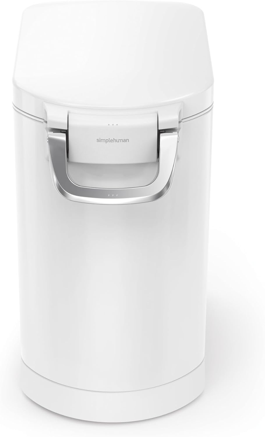 image:imagesimplehuman 35 Liter 40 lb 181 kg XLarge Pet Food Storage Container for Dog Food Cat Food and Bird Feed Brushed Stainless SteelWhite