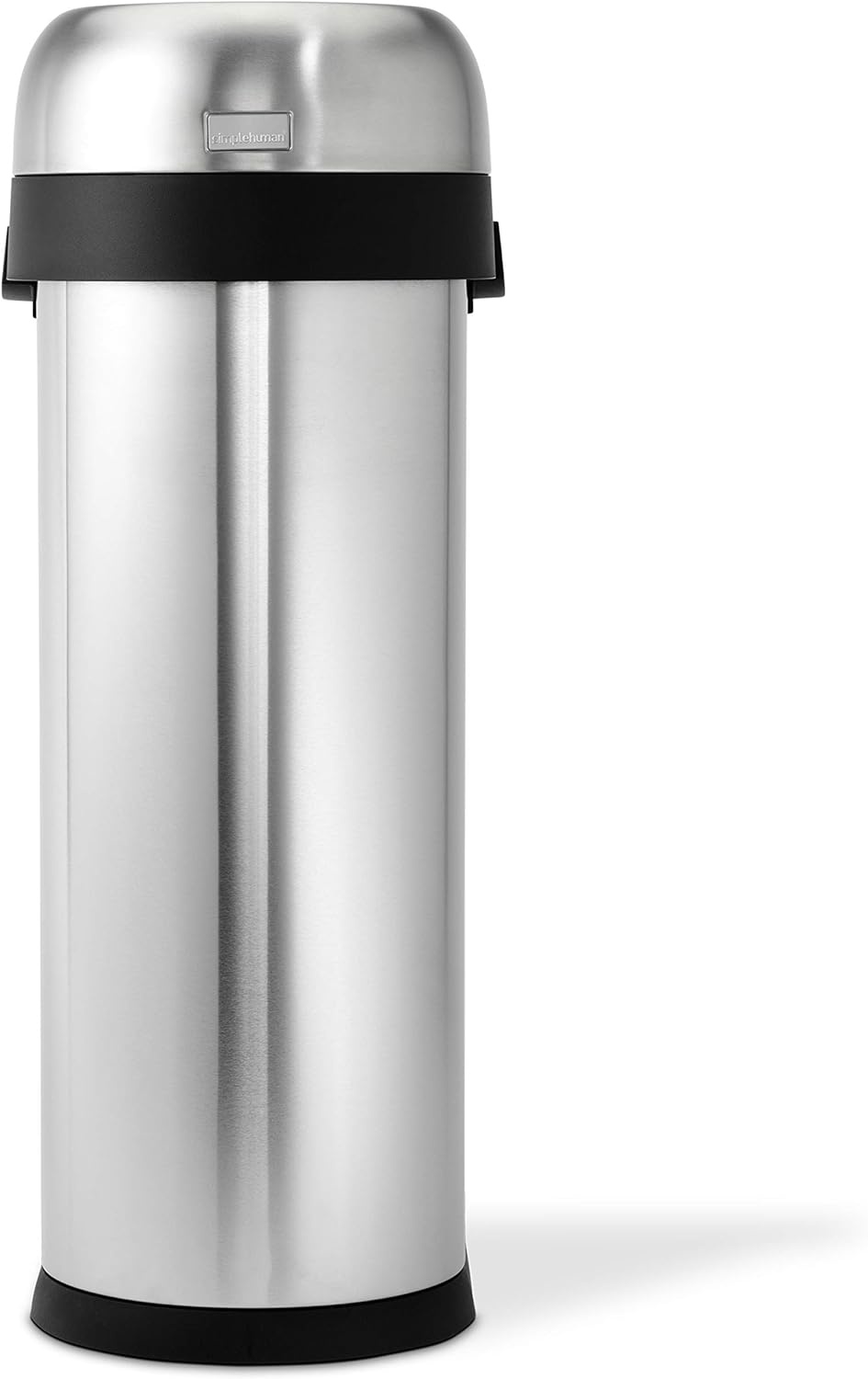 image:imagesimplehuman 50 Liter 132 Gallon Slim Open Top Trash Can Commercial Grade Heavy Gauge Brushed Stainless Steel