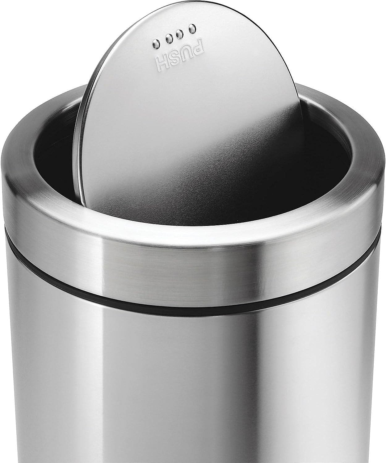 image:imagesimplehuman 55 Liter 145 Gallon Commercial Swing Top Trash Can ADACompliant 1120 Gallons Brushed Stainless Steel55 Liter