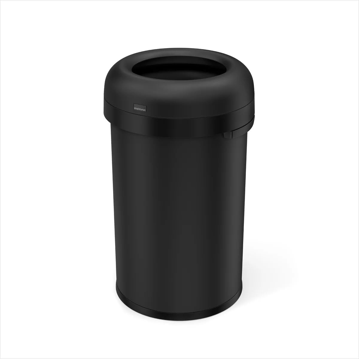 image:imagesimplehuman 80 Liter 211 Gallon Bullet Open Top Trash Can Commercial Grade Heavy Gauge Brushed Stainless SteelMatte Black