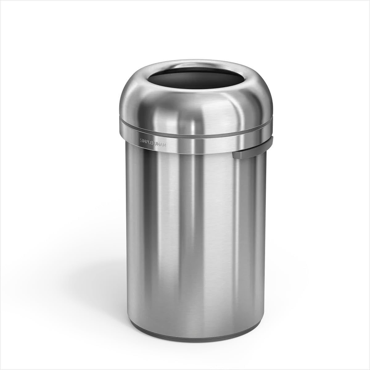 image:imagesimplehuman 80 Liter 211 Gallon Bullet Open Top Trash Can Commercial Grade Heavy Gauge Brushed Stainless SteelUpgraded All Steel Brushed