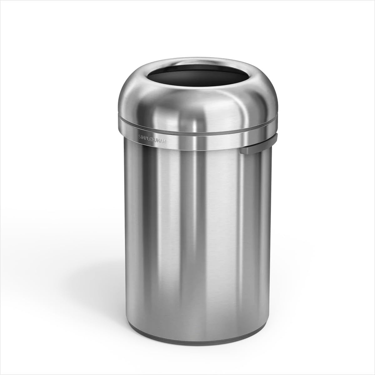image:imagesimplehuman 80 Liter 211 Gallon Bullet Open Top Trash Can Commercial Grade Heavy Gauge Brushed Stainless SteelUpgraded All Steel Brushed