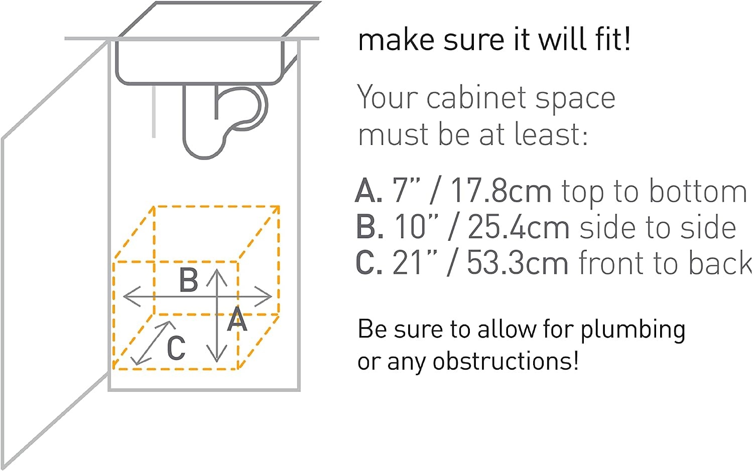 image:imagesimplehuman 9Inch PullOut Cabinet Organizer Under Cabinet Sliding Drawer for Kitchen Bathroom HeavyGauge Steel Frame Removable Drip Guard BallBearing Tracks Grey Plastic9Inch