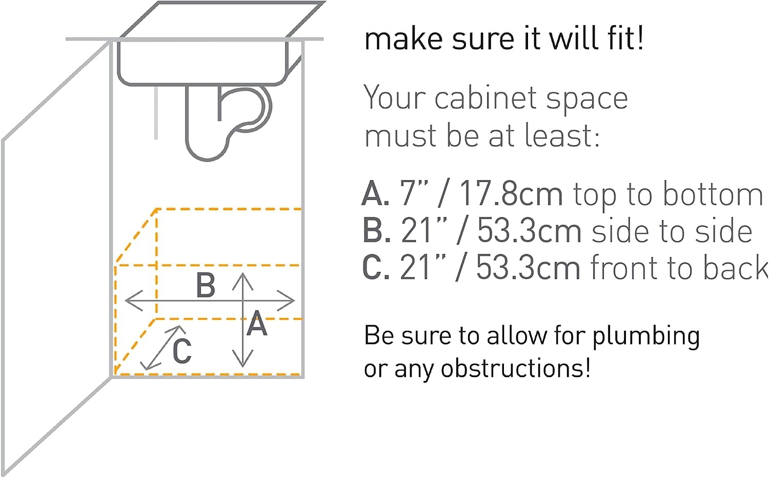 image:imagesimplehuman 9Inch PullOut Cabinet Organizer Under Cabinet Sliding Drawer for Kitchen Bathroom HeavyGauge Steel Frame Removable Drip Guard BallBearing Tracks Grey Plastic20Inch