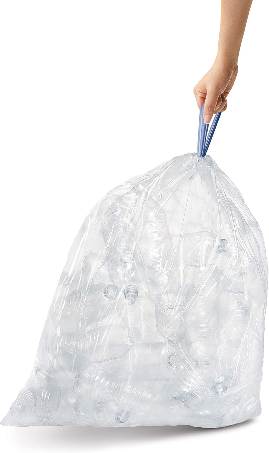 image:imagesimplehuman Code A 90 Count Custom Fit Liners Drawstring Kitchen Trash Bags OnebyOne MessFree Dispense Extra Thick amp Double Seamed 50 PCR Plastic 45 Liter 12 Gallon White90 Count Pack of 1