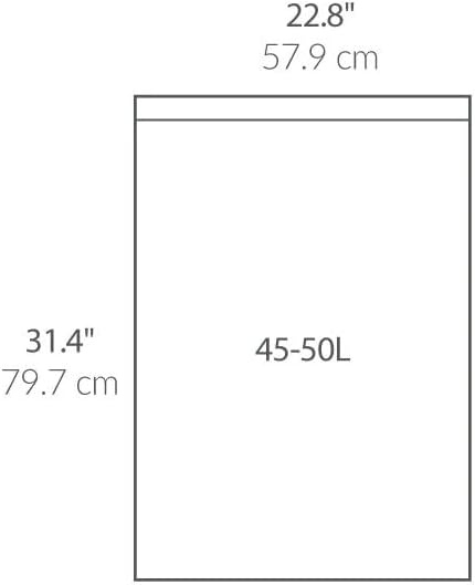 image:imagesimplehuman Code N 100 Count Custom Fit Liners Drawstring Kitchen Trash Bags OnebyOne MessFree Dispense Extra Thick amp Double Seamed 50 PCR Plastic 4050 Liter 10613 Gallon White60 Count Pack of 1