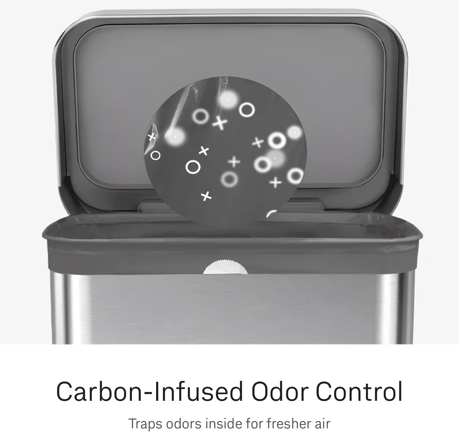 image:imagesimplehuman Code Q 100 Count Odorsorb Custom Fit Liners Drawstring Odor Absorbing Trash Bags OnebyOne MessFree Dispense Extra Thick amp Double Seamed 50 PCR Plastic 5065 Liter 1317 Gallon100 Count Pack of 1