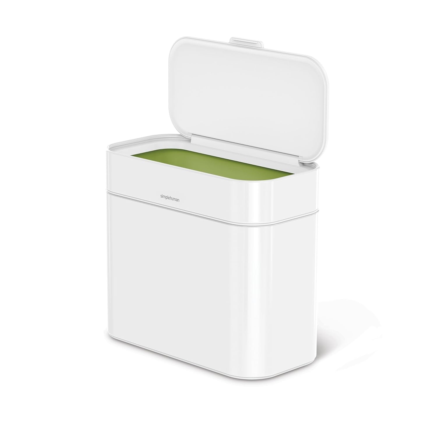 image:imagesimplehuman Compost Caddy 4L 11 Gallon Countertop Kitchen Compost Bin with Magnetic Dock for Trash Can SoftSeal Lid Removable Inner Bucket Matte Black SteelWhite