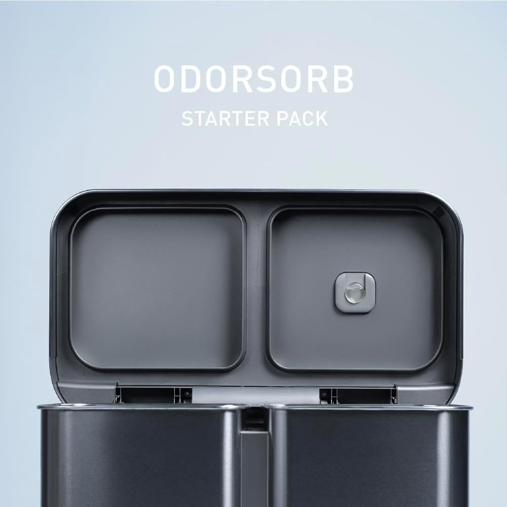 image:imagesimplehuman Odorsorb Pod Starter Pack Trash Can Odor Eliminator with PlantBased Oils 45Day Continuous Odor Control No Harsh Chemicals or Cover Scents Includes Pod Holder and 2 PodsStarter Pack