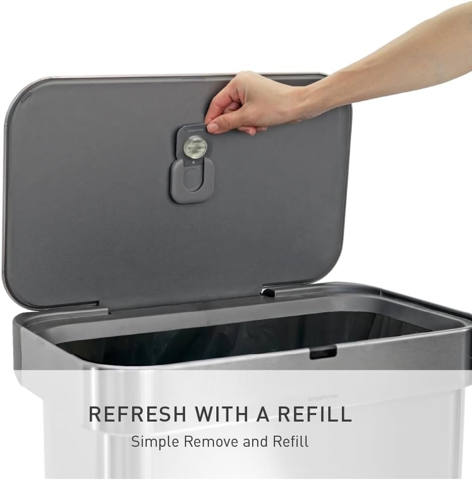 image:imagesimplehuman Odorsorb Pod Starter Pack Trash Can Odor Eliminator with PlantBased Oils 45Day Continuous Odor Control No Harsh Chemicals or Cover Scents Includes Pod Holder and 2 PodsStarter Pack