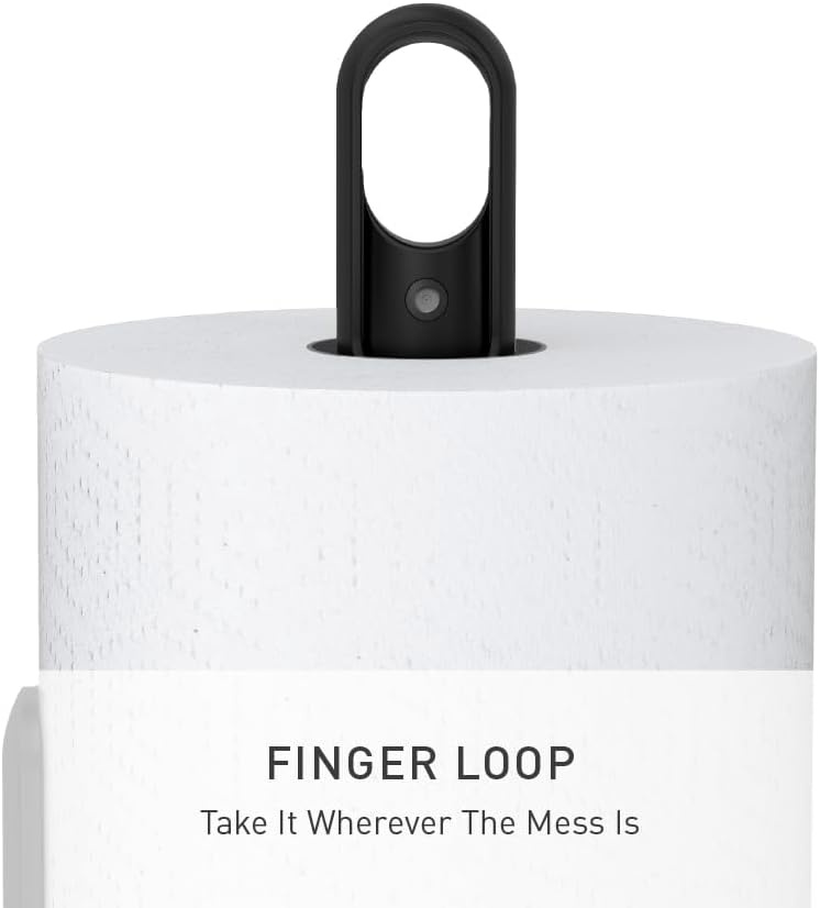 image:imagesimplehuman Paper Towel Holder with Spray AllinOne Countertop Paper Towel and Cleaner Dispenser 6 oz Refillable Pump OneHanded Tear Weighted Base BrassBlack Stainless Steel
