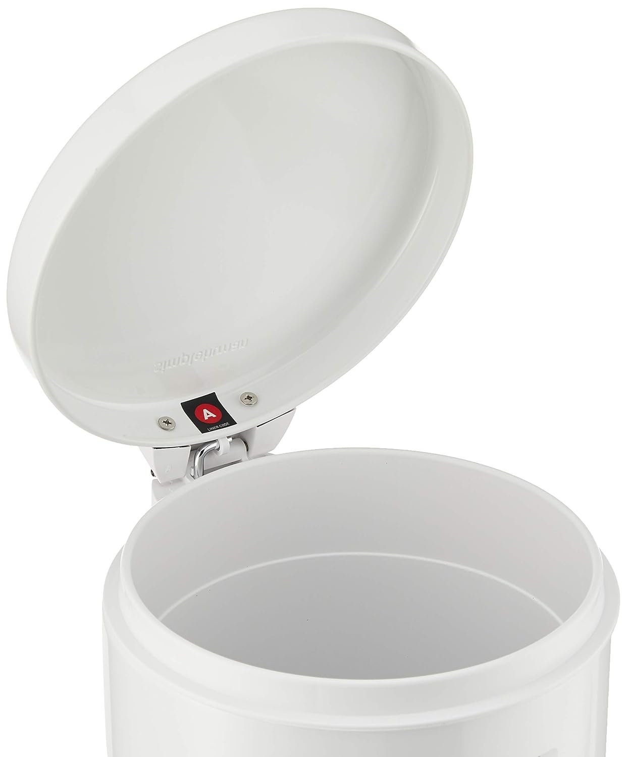 image:imagesimplehuman Round Step Can 45L 12 Gallon Compact Bathroom Trash Can 150000Step Pedal Lid Shox Silent Close Removable Inner Bucket Brushed Stainless SteelWhite