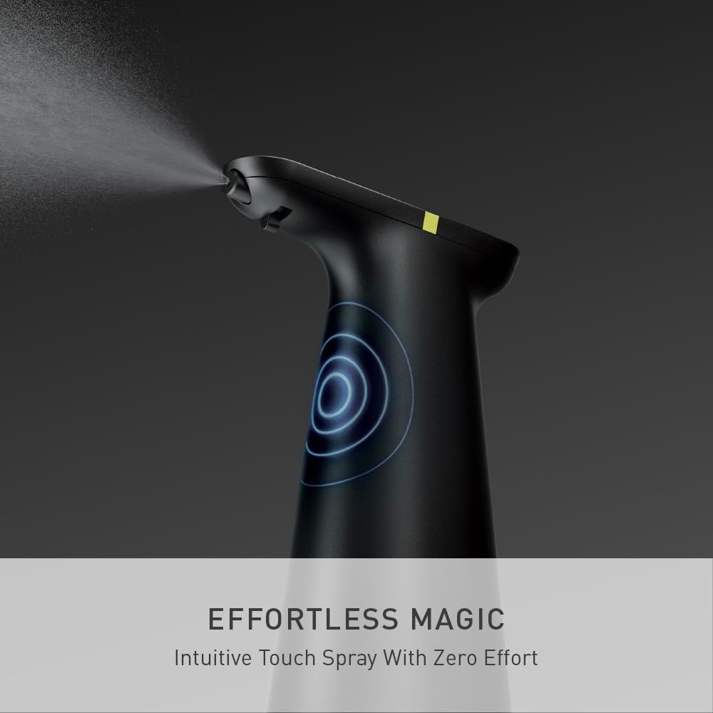 image:imagesimplehuman Sensor Spray Automatic Continuous Spray Bottle Intuitive Touch Superfine Mist WideCoverage Cone amp UltraPrecise Jet Refillable amp Rechargeable for Cleaning Plants amp Hair BlackBlack