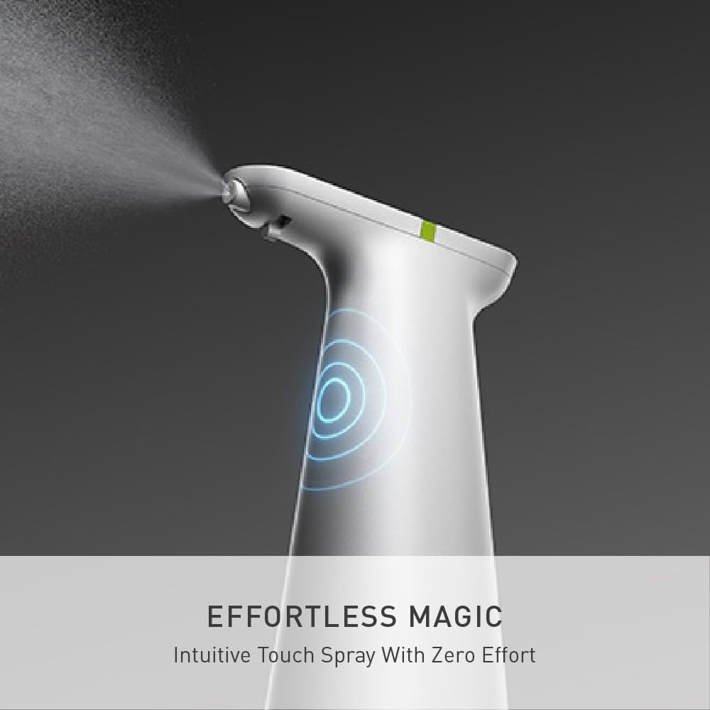 image:imagesimplehuman Sensor Spray Automatic Continuous Spray Bottle Intuitive Touch Superfine Mist WideCoverage Cone amp UltraPrecise Jet Refillable amp Rechargeable for Cleaning Plants amp Hair BlackWhite