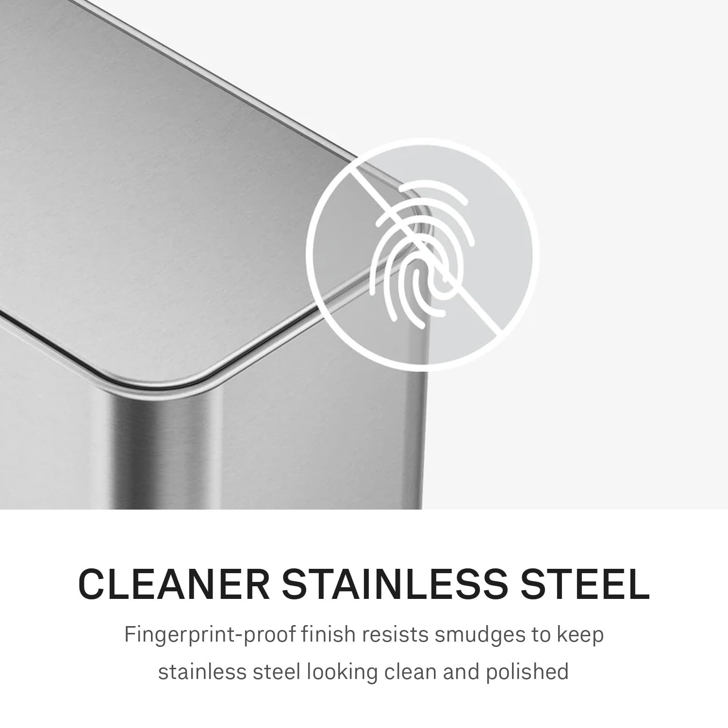 image:imagesimplehuman Slim Step Can 5L 13 Gallon Compact Bathroom Trash Can Liner Pocket Sleek Internal Hinge 150000Step AllSteel Pedal Lid Shox Silent Close Brushed Stainless SteelBrushed