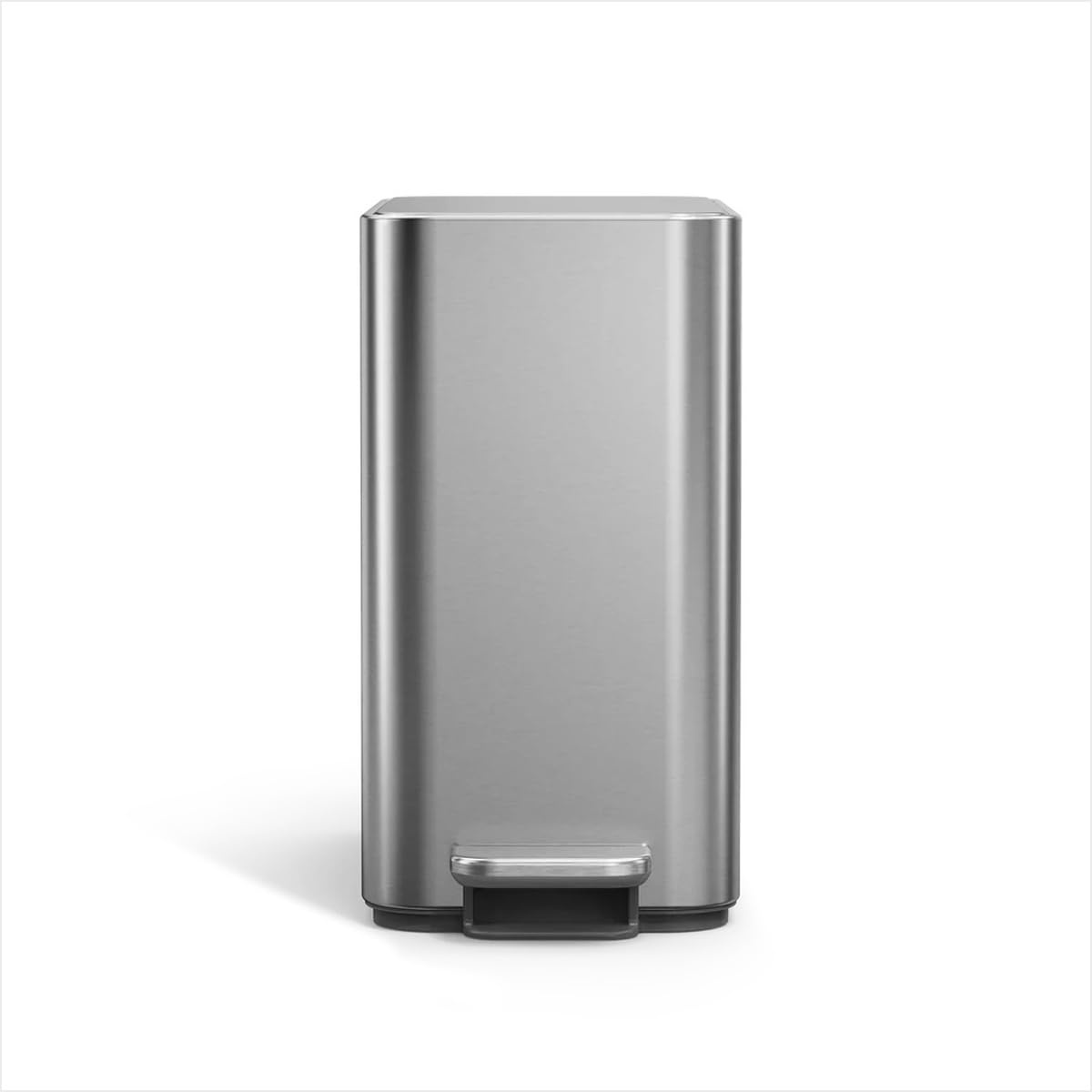 image:imagesimplehuman Slim Step Can 5L 13 Gallon Compact Bathroom Trash Can Liner Pocket Sleek Internal Hinge 150000Step AllSteel Pedal Lid Shox Silent Close Brushed Stainless SteelBrushed