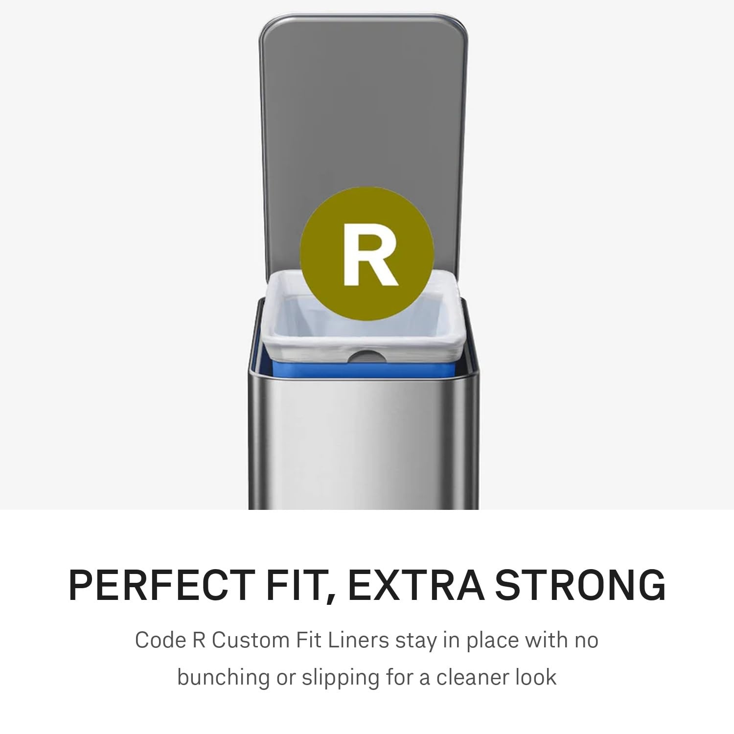 image:imagesimplehuman Slim Step Can 5L 13 Gallon Compact Bathroom Trash Can Liner Pocket Sleek Internal Hinge 150000Step AllSteel Pedal Lid Shox Silent Close Brushed Stainless SteelBrushed