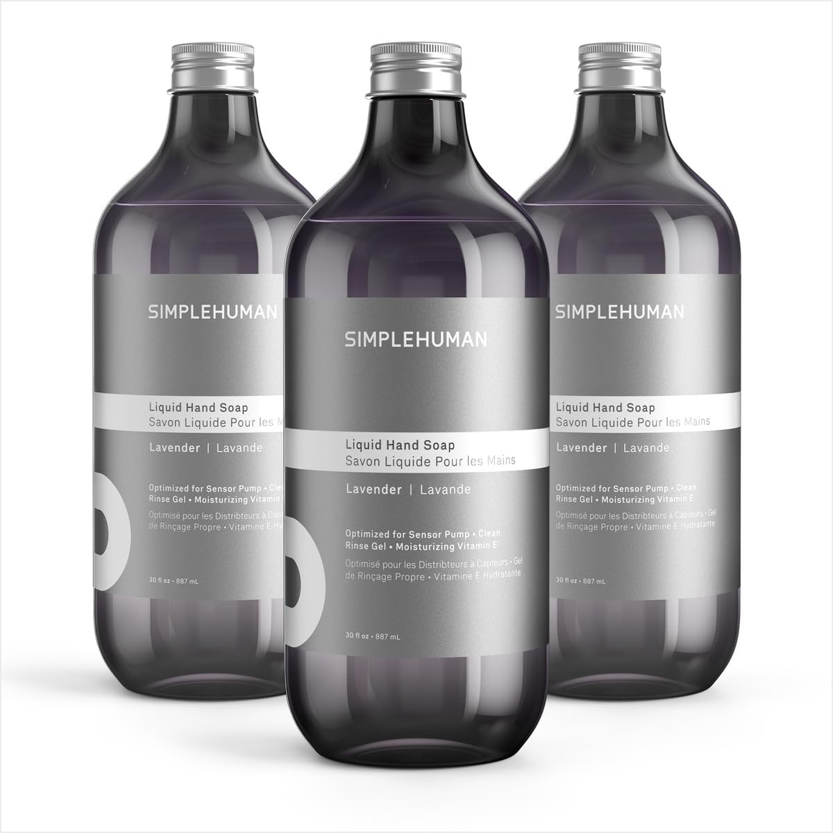 image:imagesimplehuman Spring Water Liquid Hand Soap Refill Bottle 30 fl oz Gentle amp Refreshing Fresh Floral Aroma Moisturizing Vitamin E Sulfate amp Paraben Free Optimized for simplehuman Sensor PumpLavender