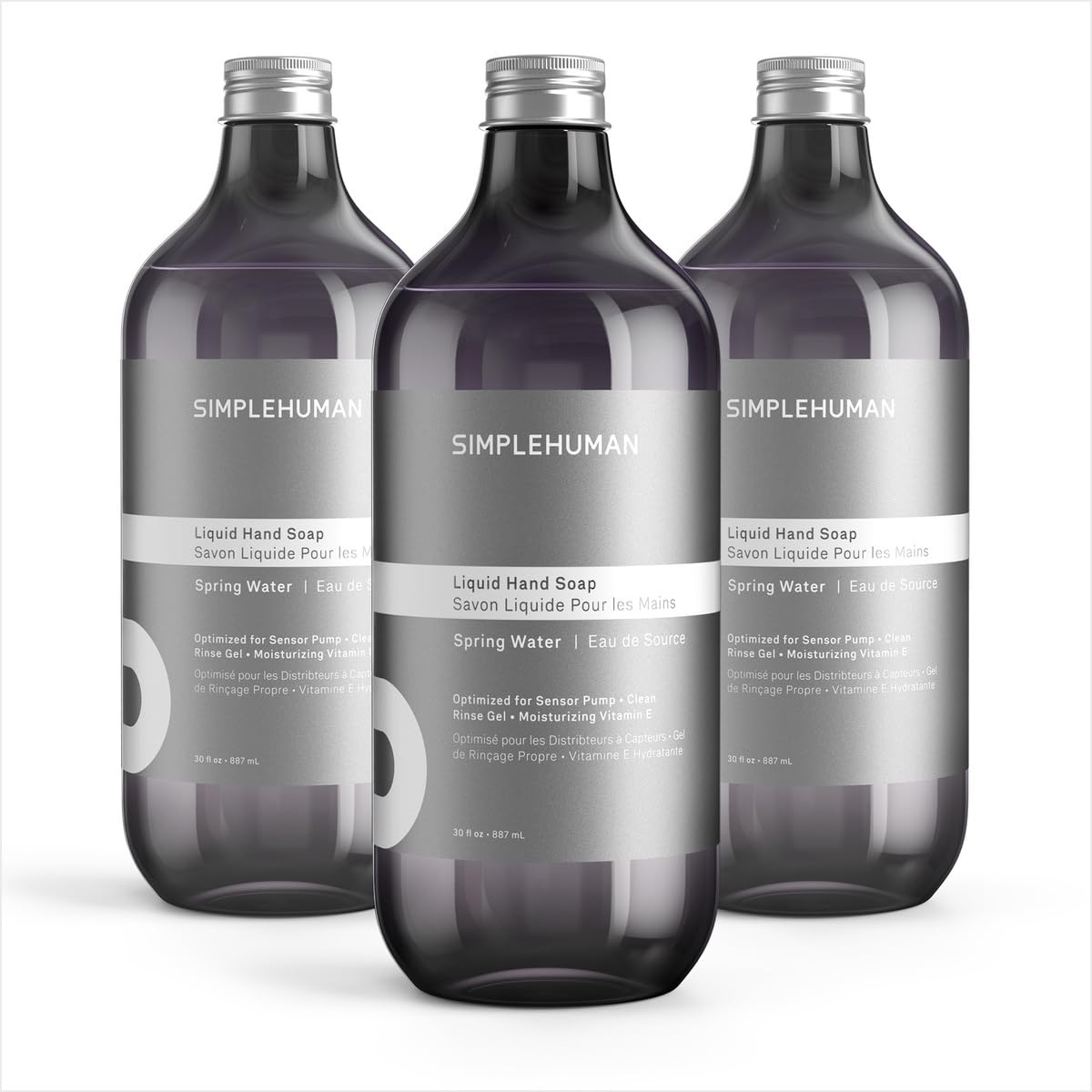 image:imagesimplehuman Spring Water Liquid Hand Soap Refill Bottle 30 fl oz Gentle amp Refreshing Fresh Floral Aroma Moisturizing Vitamin E Sulfate amp Paraben Free Optimized for simplehuman Sensor PumpSpring Water