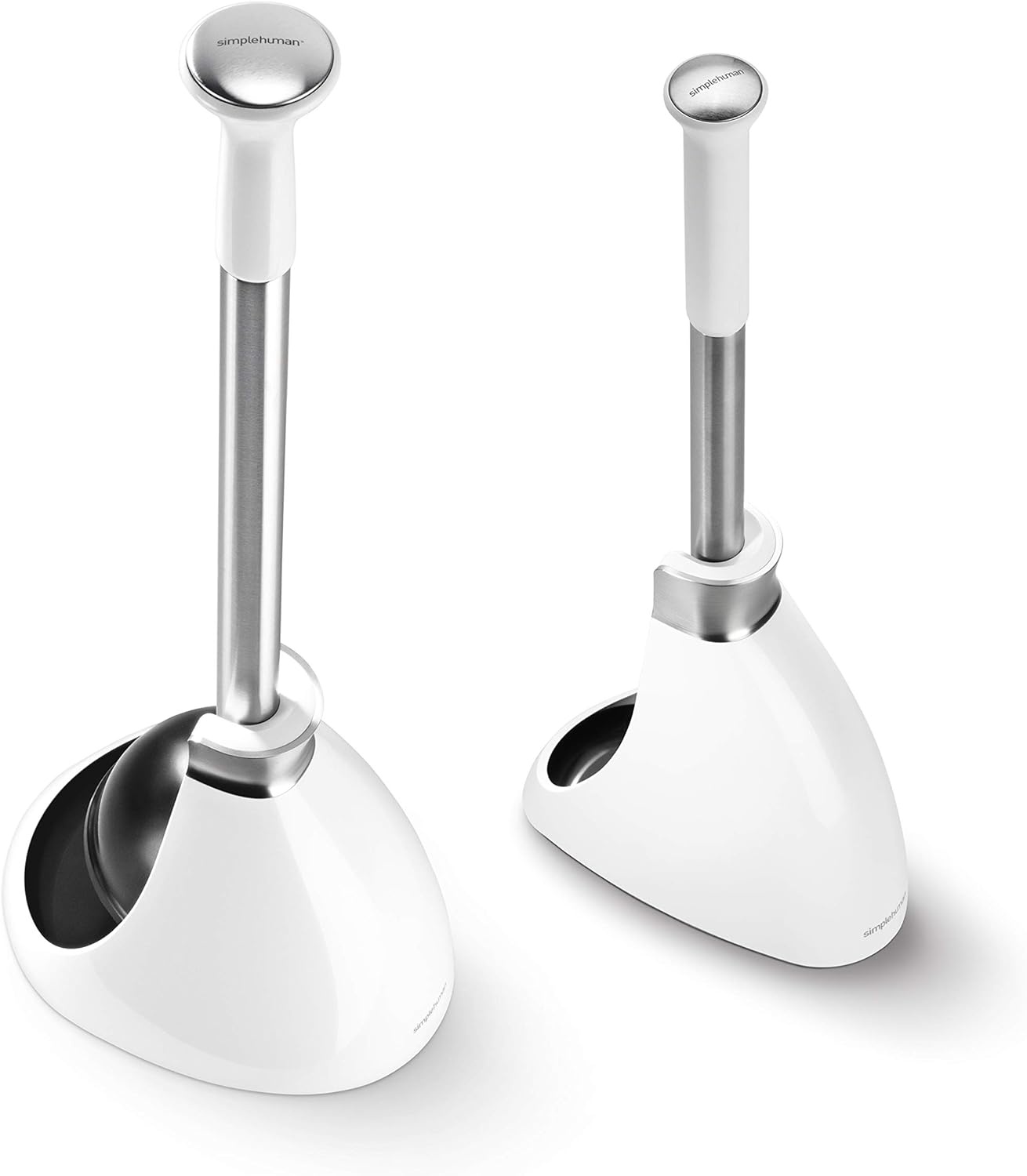 image:imagesimplehuman Toilet Brush with Caddy Stainless Steel WhiteWhite