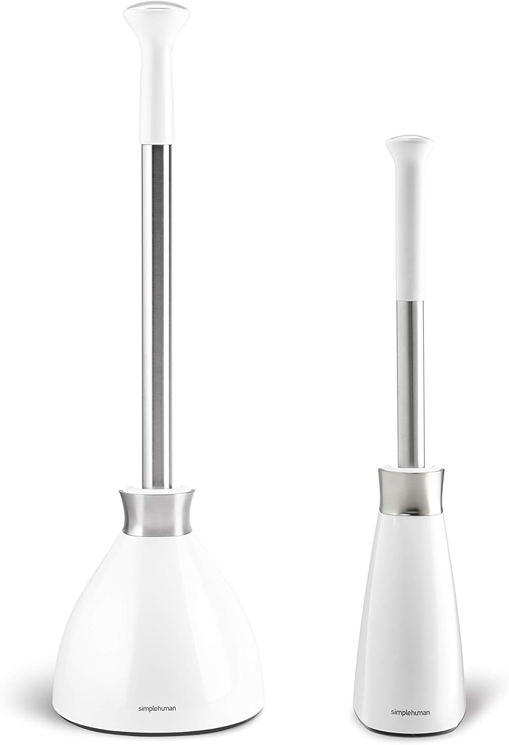 image:imagesimplehuman Toilet Brush with Caddy Stainless Steel WhiteWhite
