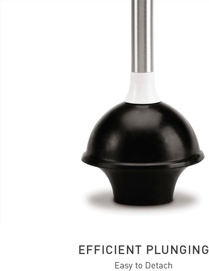 image:imagesimplehuman Toilet Brush with Caddy Stainless Steel WhiteWhite