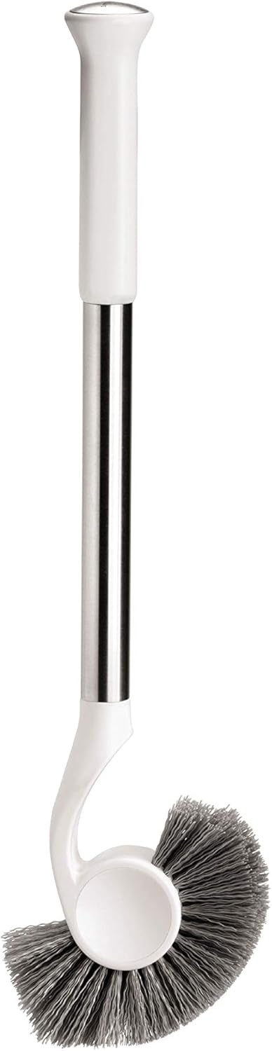 image:imagesimplehuman Toilet Brush with Caddy Stainless Steel WhiteWhite