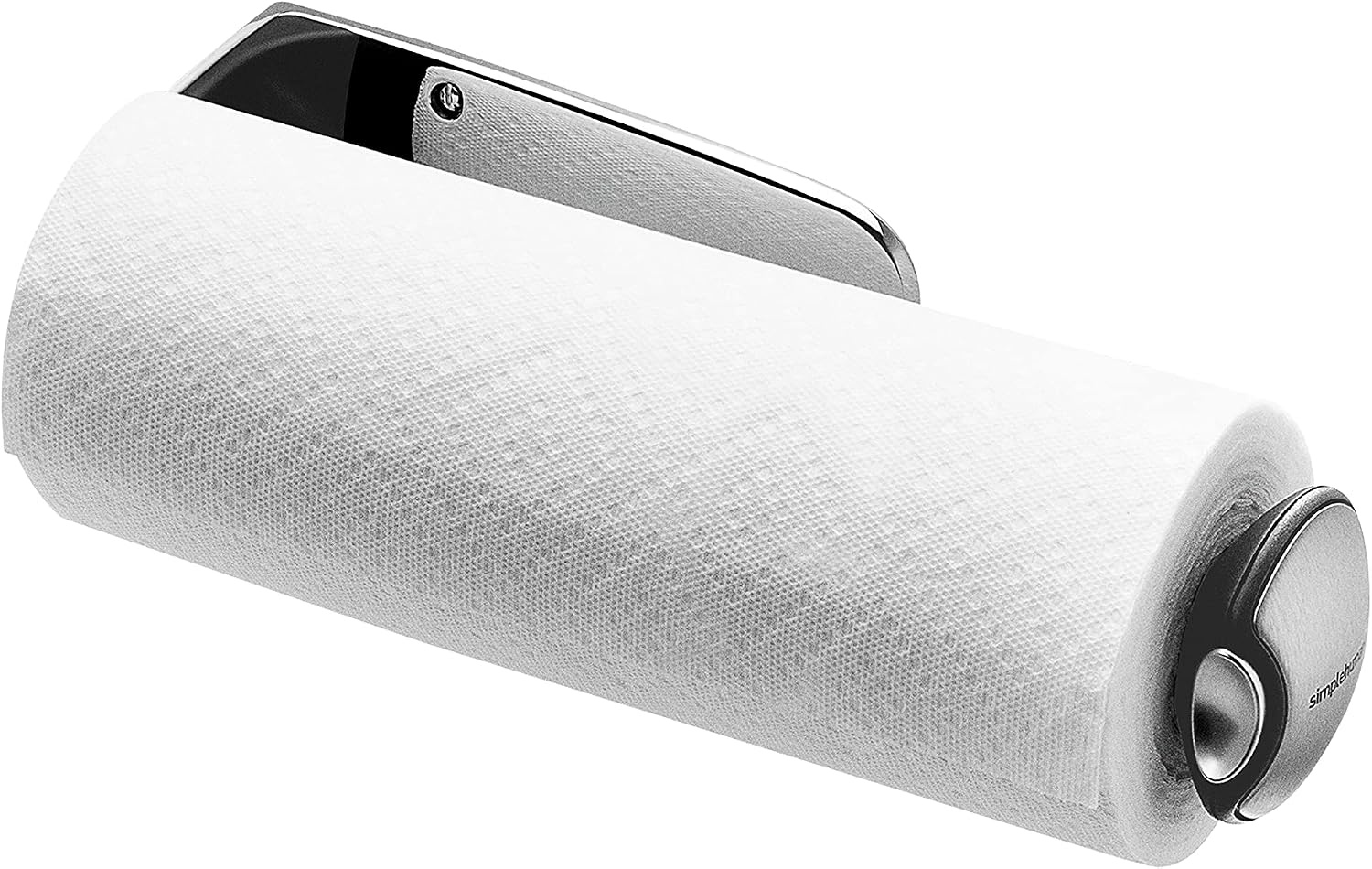 image:imagesimplehuman Wall Mount Paper Towel Holder UnderCabinet or Wall Mounted Rack Horizontal or Vertical Install OneHanded Tear with Tension Spring QuickRelease Knob Brushed Stainless Steel13 x 3 x 5 h Pack of 6