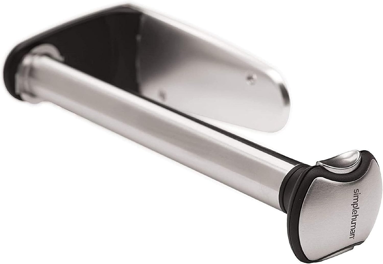 image:imagesimplehuman Wall Mount Paper Towel Holder UnderCabinet or Wall Mounted Rack Horizontal or Vertical Install OneHanded Tear with Tension Spring QuickRelease Knob Brushed Stainless Steel13 x 3 x 5 h Pack of 6