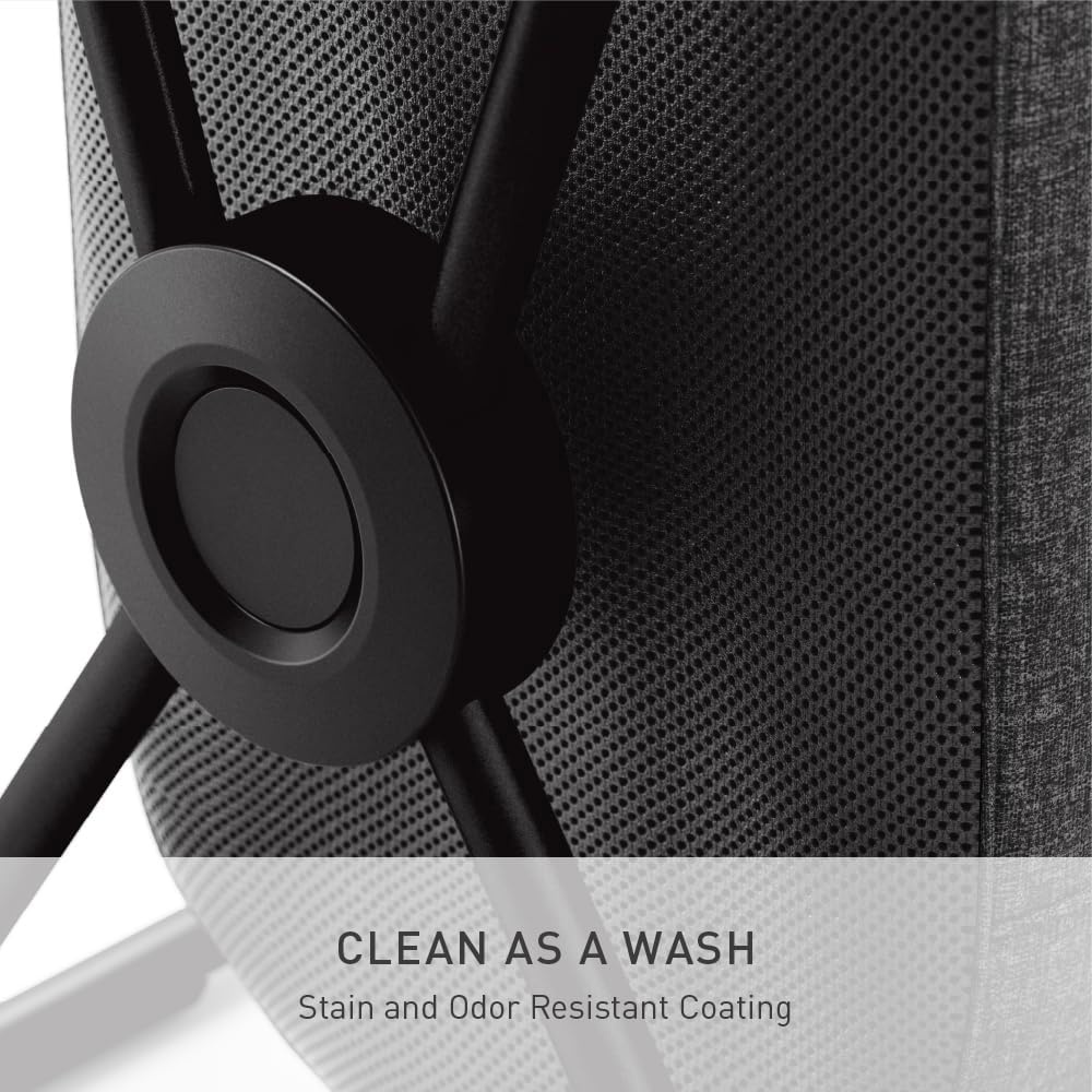 image:imagesimplehuman XFrame Hamper Single Compartment Laundry Hamper for Bedroom Bathroom HeavyGauge Steel Frame Stain amp Odor Resistant Machine Washable Bag Easy Carry Steel Handles WhiteBlack