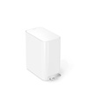 image:imagesimplehuman Slim Step Can 5L  13 Gallon Compact Bathroom Trash Can Liner Pocket Sleek Internal Hinge 150000Step AllSteel Pedal Lid Shox Silent Close Brushed Stainless SteelWhite