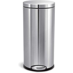 simplehuman 55 Liter / 14.5 Gallon Commercial Swing Top Trash Can, ADA-Compliant, 11-20 Gallons, Brushed Stainless Steel(30 Liter)