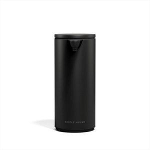 simplehuman Liquid Sensor Pump, 9 oz Automatic Soap Dispenser for Kitchen and Bathroom, Touchless Motion Sensor, Variable Dispense, Rechargeable, No-Drip Spout, High-Grade Matte Black Steel(Matte Black)