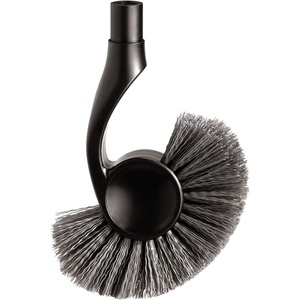simplehuman Toilet Brush with Caddy, Stainless Steel, White(Black)