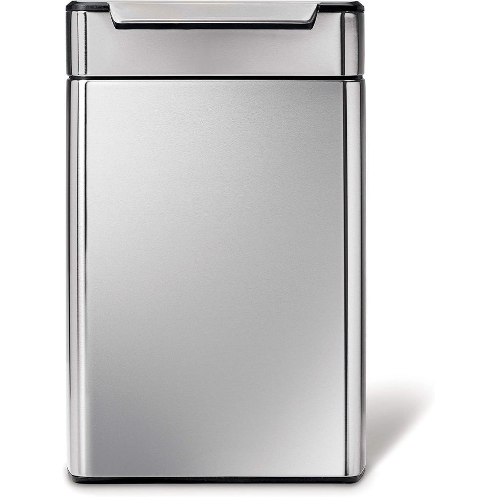 image:imagesimplehuman 48 Liter 127 Gallon TouchBar Dual Compartment Kitchen Recycling Trash Can Brushed Stainless Steel48 Liter