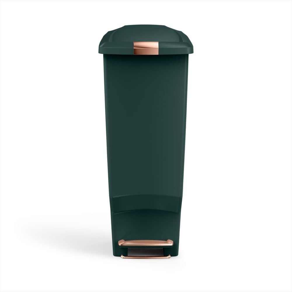 image:imagesimplehuman Slim Step Can 40L 106 Gallon SpaceEfficient Kitchen Trash Can Studio Edition PetProof Slide Lock 150000Step Pedal Wheels Blush PlasticHunter