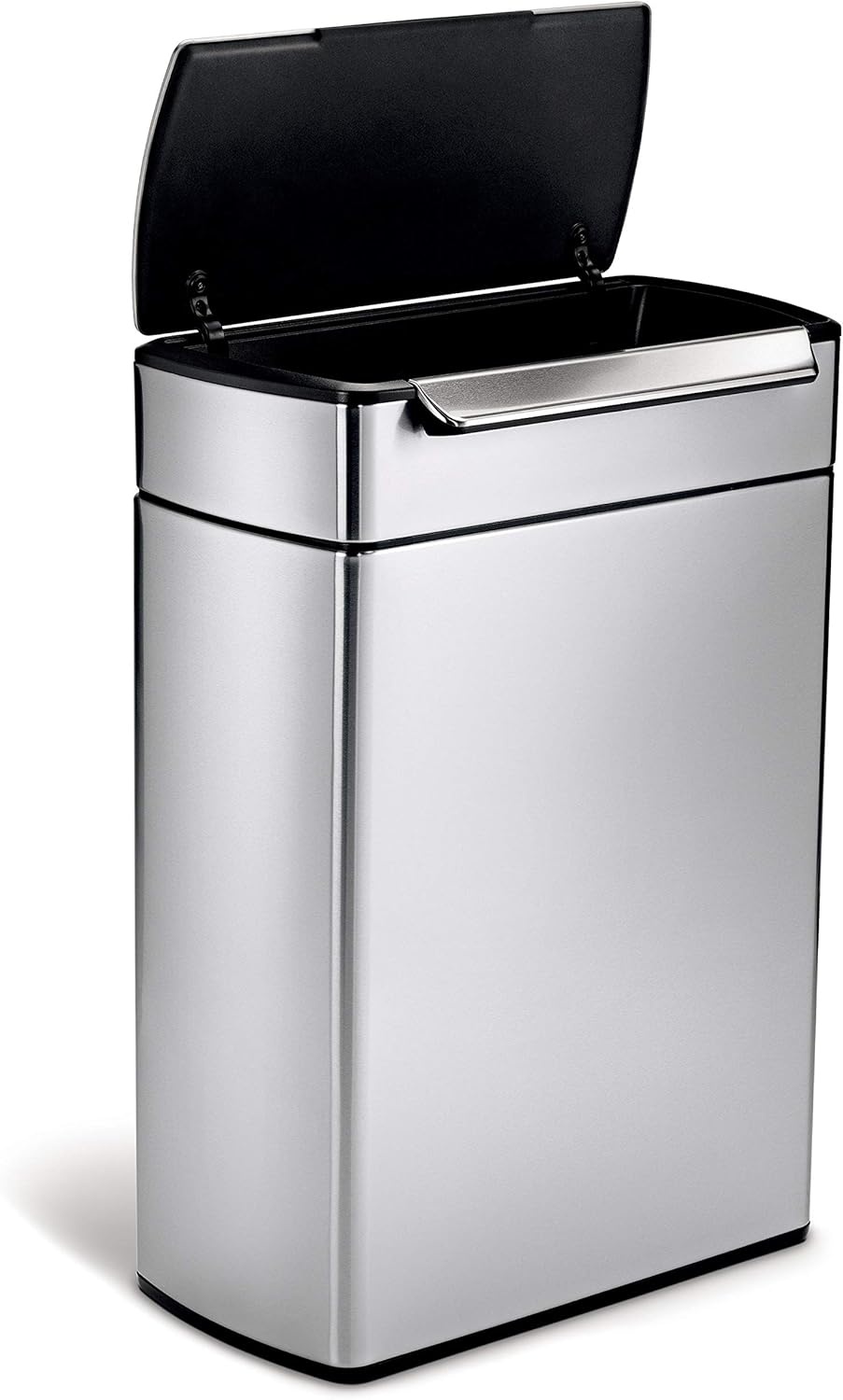 image:imagesimplehuman 48 Liter 127 Gallon TouchBar Dual Compartment Kitchen Recycling Trash Can Brushed Stainless Steel48 Liter